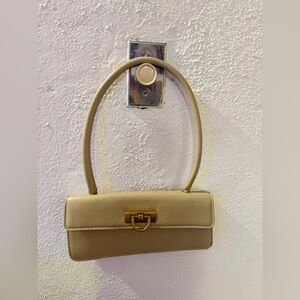 Elegant Beige Mauve Shoulder Purse/Handbag
